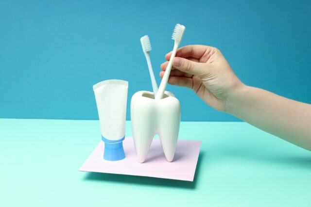 Concept of dental care and tooth care