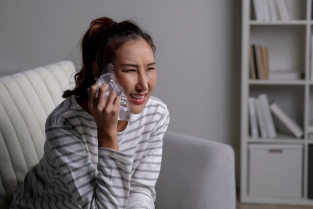 Woman with dental problems